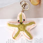 Crochet Rainbow Keychain Handmade Yarn Charm with Colorful Shapes 8