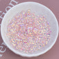 Acrylic Peanut Spacer Beads 4x6mm Transparent Plating Filled 50pcs 11