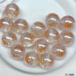 Luminous Rose Resin Beads 16mm Round Multicolor 10pcs