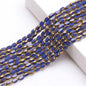 Gilded Oval Seed Glass Beads 4x6mm Plated Gold Frame 96pcs 23
