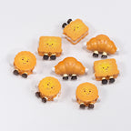 Painted Personified Cookies Acrylic Beads Assorted Designs 10pcs 3