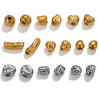 Stainless Steel Baroque Metal Beads Textured Vintage Style 20pcs 5