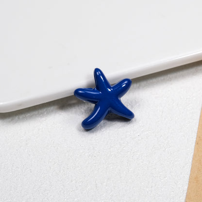 Irregular Starfish Acrylic Beads 21mm Glossy Mixed Colors 50pcs 5