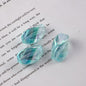 Transparent Plating Twisted Acrylic Beads 23.2×13.7mm Mixed Colors 50pcs 5