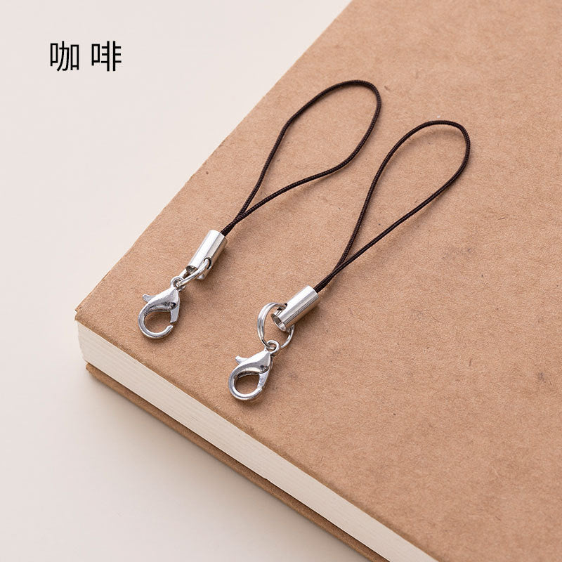 Colorful Phone Strap Keychain Mini Lobster Clasp Nylon Cord 50pcs 19