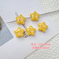 Star and Strawberry Heart Metal Beads Glossy Painted Colorful 10pcs 10