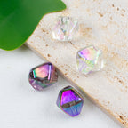 Transparent Rhombus Acrylic Beads 18mm AB Colored Plating 100pcs 4