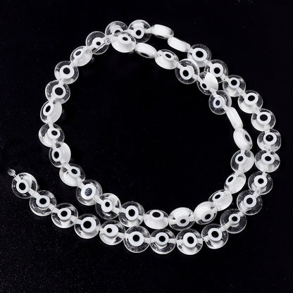 Flat Millefiori Evil Eye Lampwork Seed Glass Beads 4mm 90pcs 24
