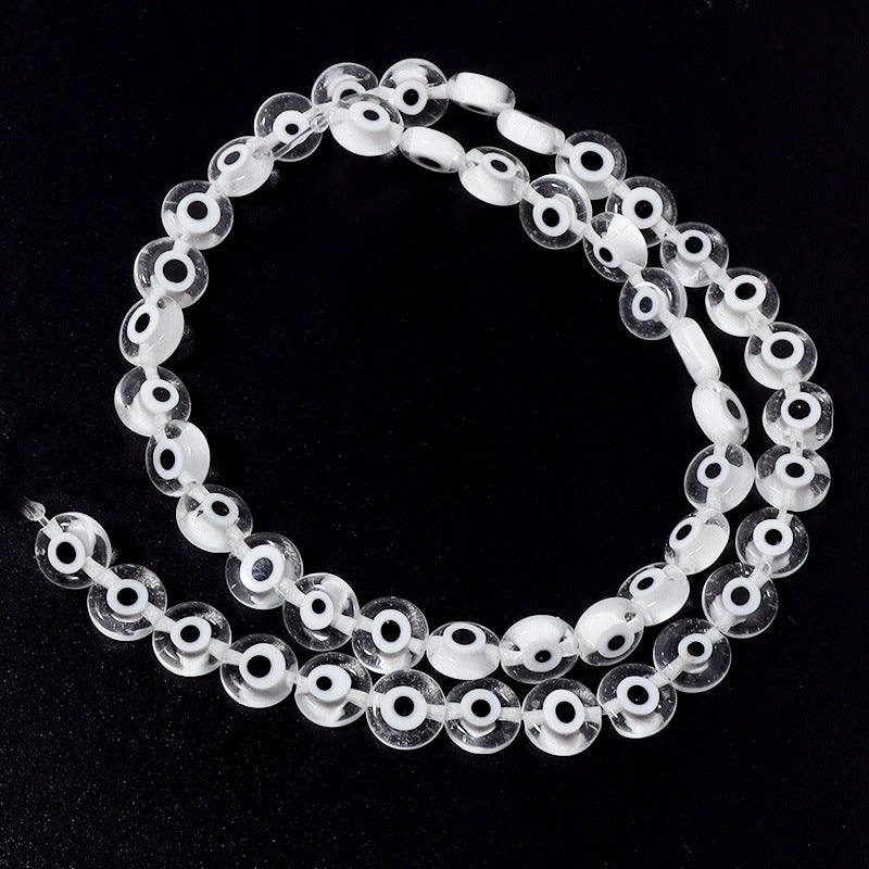 Flat Millefiori Evil Eye Lampwork Seed Glass Beads 4mm 90pcs 24