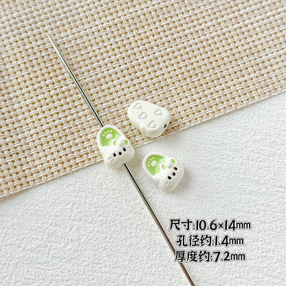 Kite Slippers Metal Beads 14mm Colorful Glossy Painted 10pcs 4