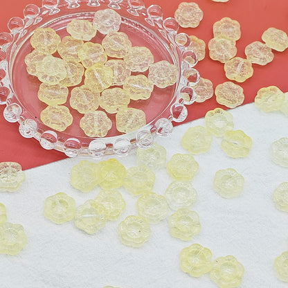 Sunflower Glass Beads 14mm Translucent Mixed Colors 25pcs 16