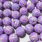 Plating Round Acrylic Beads 16mm Bohemian Style Glossy 100pcs 4