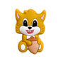 Silicone Focal Beads Squirrel Holding Acorn Pastel Colors 20pcs 9