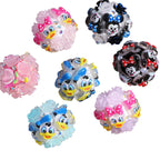 Embellished Bubblegum Beads 20mm Donald Duck Minnie Floral Design 5pcs 5