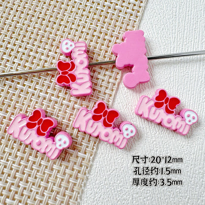 Signboard Metal Beads Painted Sanrio Series Colorful 10pcs 32