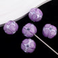Flower Clay Beads 15mm Crystal Petal Wrapped Pastel Mixed 6pcs 6