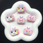 Hand Painted TV Enamel Acrylic Beads 30mm Colorful Animal Faces 4pcs 8