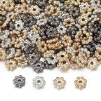 Snowflake CCB Plastic Spacer Acrylic Beads 4-9mm Metallic Tones 500pcs