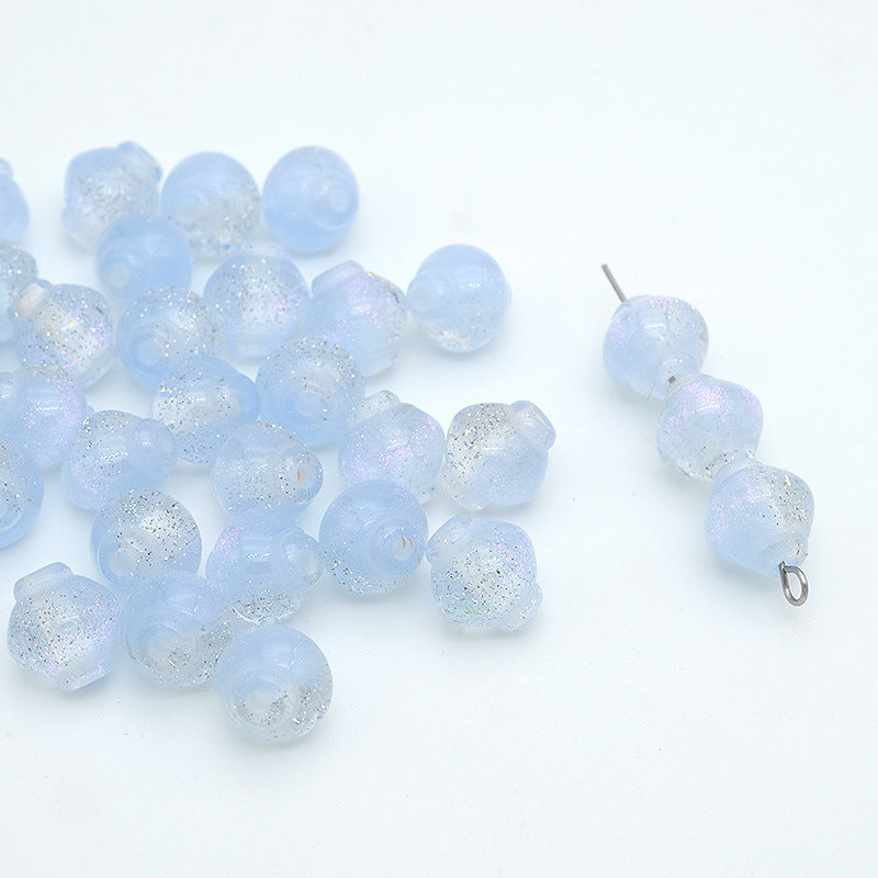 Glitter Powder Lantern Resin Beads 10mm Shimmering Colors 20pcs 8
