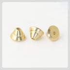 Brass Tower Metal Beads 7mm Double Layer Stepped Finish 100pcs 6