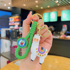 Rainbow Alpaca Keychain Soft Rubber Pastel Colors 6