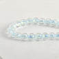 Lampwork Glass Beads Iridescent Silver Foil Filled 10mm 10pcs 9