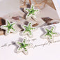 Double Sided Star Rhinestone Beads 21mm Alloy Encrusted 6pcs 9