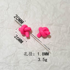 Painted Twist Knot Acrylic Beads 26mm Candy Color Glossy 50pcs 2