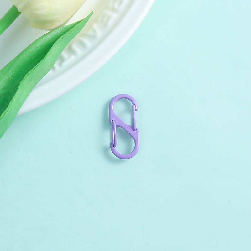Alloy Double Headed Painted Clasps 3cm Metal Keychain Hardware 20pcs 13