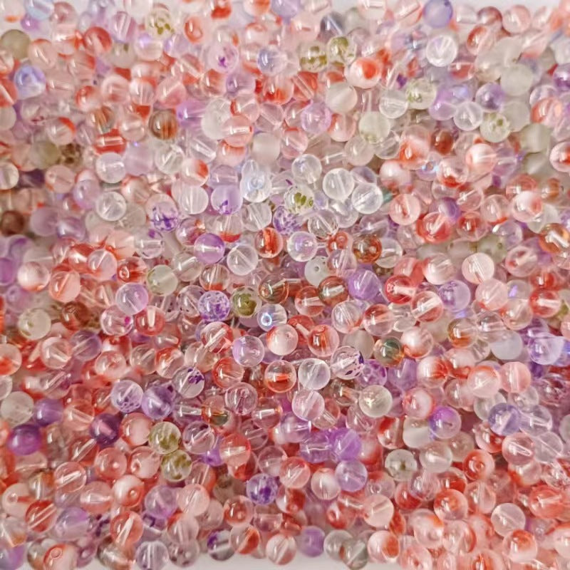 Czech Glass Beads Round 8mm Glossy Translucent Mix 100pcs 22