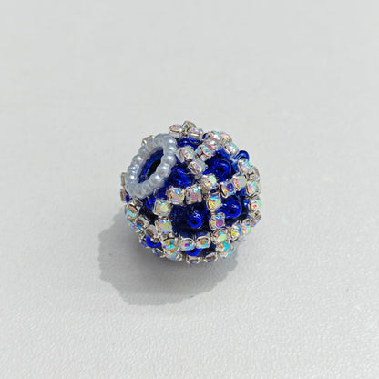 Rhinestone Bubblegum Beads 18mm Chain Enlaced Mixed Colors 4pcs 8