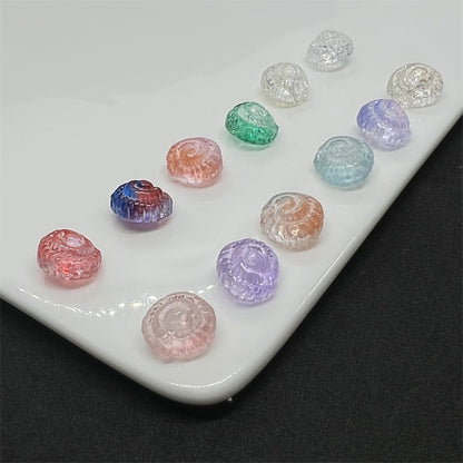 Czech Glass Beads Conch 14mm Translucent Pastel Mixed 100pcs