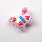 Colorful Plating Butterfly Acrylic Beads 29mm Mixed Smooth Faceted 10pcs 4