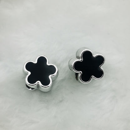 Five Petal Flower Acrylic Beads 13mm Enamel CCB Plastic 50pcs 11