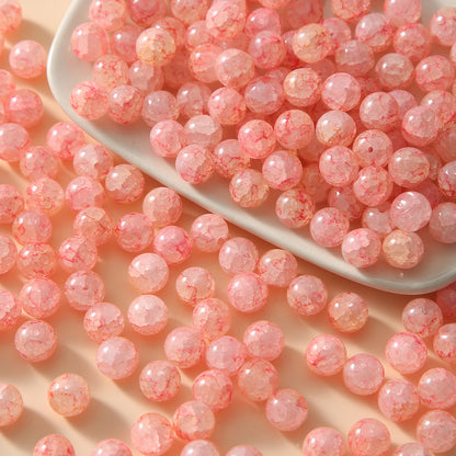 Crackle Round Glass Beads 10mm Antique Style Gradient Pastel 100pcs 4