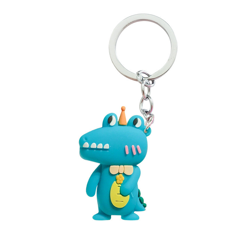 Cartoon Silicone Crocodile Keychain Soft Rubber Charm 5
