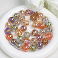 Gild Striped Resin Beads 16mm Round Multicolor 10pcs 6