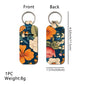 Blossom Pattern Chapstick Holder Neoprene Functional Keychain 3pcs 9