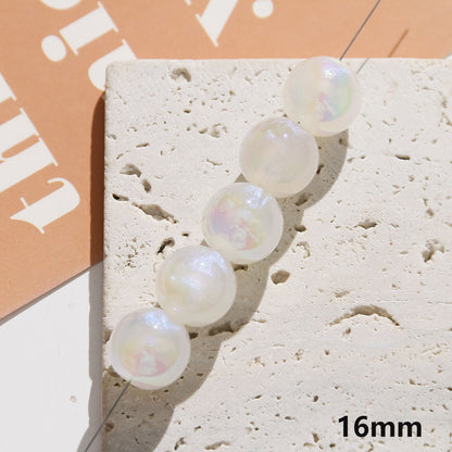 Pearl Acrylic Beads 8-16mm Mermaid Imitation Shimmer 10pcs 10