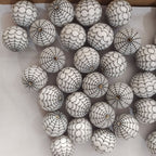 White Spider Web Bubblegum Beads 20mm Glossy Halloween Design 10pcs