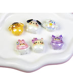 Chubby Sanrio Character Resin Beads Glossy Pastel Spheres 20pcs 5