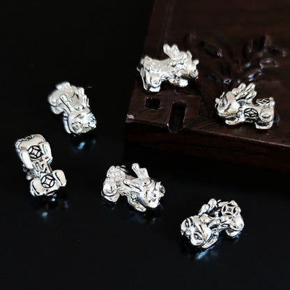 Mythical Chinese Fortune Beast Metal Beads 13mm Antique Silver Gold Bright Silver 30pcs 2