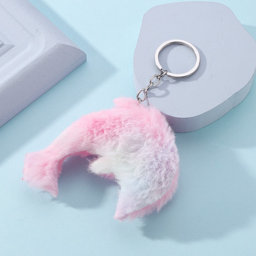 Plush Star Keychain Soft Pastel Cotton Candy Gradient 4
