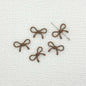 Hollow Bow Metal Beads 13x12mm Glossy Baking Painted Alloy 20pcs 21