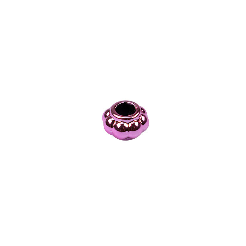 Acrylic Large Hole Spacer Beads 13mm UV Plating 100pcs 4