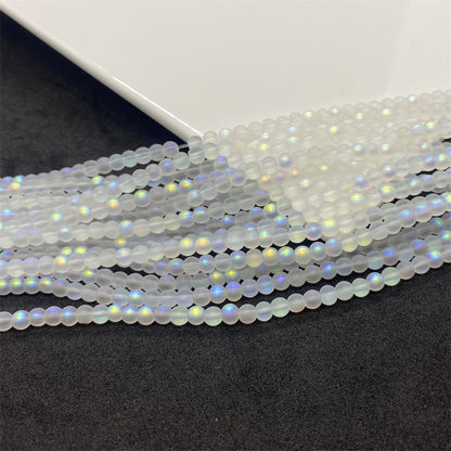 Faceted Transparent Glass Beads 8mm Clear Iridescent 480pcs 10 Strands 6