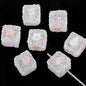 Crystallized Sugar Texture Heart Acrylic Beads 16mm Colorful 10pcs 5