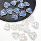 Czech Glass Beads Peony Petal 19mm Translucent Lavender Heart 50pcs 17
