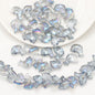 Plating 3D Dolphin Glass Beads 11x16mm Iridescent Colors 30pcs 15