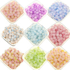 Dual Color Round Glass Beads 8mm Gradient Painted 100pcs 5